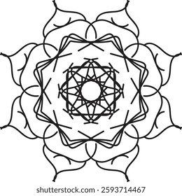 Discover traditional mandala art designs in vector illustration format. Perfect for icons, logos, line art, silhouettes, and clipart. Ideal for adding unique, intricate designs to your projects.