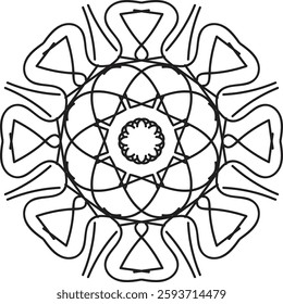 Discover traditional mandala art designs in vector illustration format. Perfect for icons, logos, line art, silhouettes, and clipart. Ideal for adding unique, intricate designs to your projects.