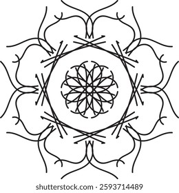 Discover traditional mandala art designs in vector illustration format. Perfect for icons, logos, line art, silhouettes, and clipart. Ideal for adding unique, intricate designs to your projects.