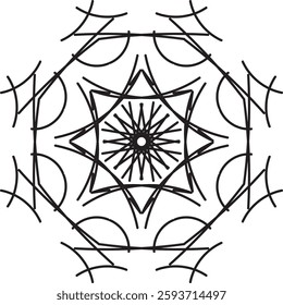 Discover traditional mandala art designs in vector illustration format. Perfect for icons, logos, line art, silhouettes, and clipart. Ideal for adding unique, intricate designs to your projects.