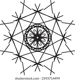 Discover traditional mandala art designs in vector illustration format. Perfect for icons, logos, line art, silhouettes, and clipart. Ideal for adding unique, intricate designs to your projects.