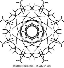 Discover traditional mandala art designs in vector illustration format. Perfect for icons, logos, line art, silhouettes, and clipart. Ideal for adding unique, intricate designs to your projects.