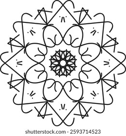 Discover traditional mandala art designs in vector illustration format. Perfect for icons, logos, line art, silhouettes, and clipart. Ideal for adding unique, intricate designs to your projects.