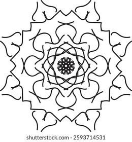 Discover traditional mandala art designs in vector illustration format. Perfect for icons, logos, line art, silhouettes, and clipart. Ideal for adding unique, intricate designs to your projects.