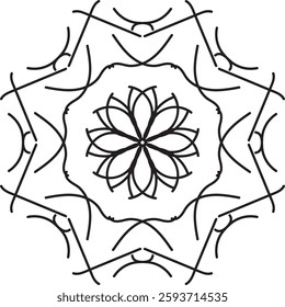 Discover traditional mandala art designs in vector illustration format. Perfect for icons, logos, line art, silhouettes, and clipart. Ideal for adding unique, intricate designs to your projects.