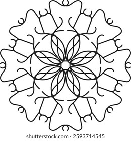 Discover traditional mandala art designs in vector illustration format. Perfect for icons, logos, line art, silhouettes, and clipart. Ideal for adding unique, intricate designs to your projects.