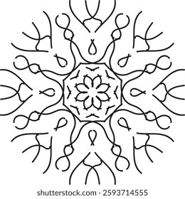 Discover traditional mandala art designs in vector illustration format. Perfect for icons, logos, line art, silhouettes, and clipart. Ideal for adding unique, intricate designs to your projects.