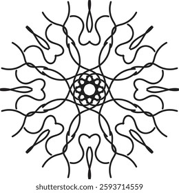 Discover traditional mandala art designs in vector illustration format. Perfect for icons, logos, line art, silhouettes, and clipart. Ideal for adding unique, intricate designs to your projects.