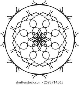 Discover traditional mandala art designs in vector illustration format. Perfect for icons, logos, line art, silhouettes, and clipart. Ideal for adding unique, intricate designs to your projects.