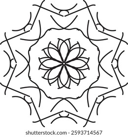 Discover traditional mandala art designs in vector illustration format. Perfect for icons, logos, line art, silhouettes, and clipart. Ideal for adding unique, intricate designs to your projects.