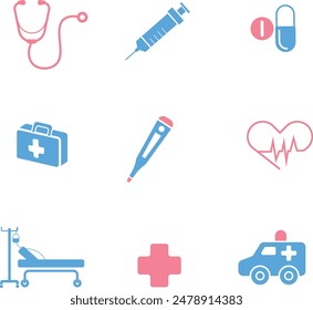 Discover the ultimate toolkit for your health and medical projects with my Essential Health and Medical Icon Pack. This set includes 9 meticulously designed icons.