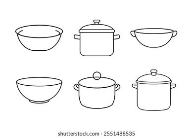 Discover a versatile collection of cooking utensils vector art, featuring detailed and minimalist designs perfect for culinary-themed projects. These high-quality illustrations include spoons,