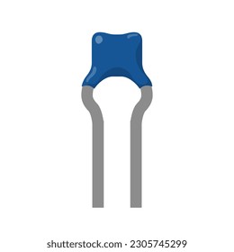 Discover the versatility of ceramic capacitors with our detailed vector illustration. Perfect for electronic circuit design, PCB layouts, and more. Download now 