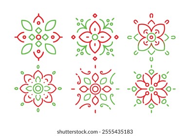 Discover vibrant and colorful Indian mandala designs in line art.