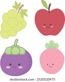 Entdecken Sie lebendige Fruchtillustrationen. Perfekt für frische, saftige und organische Themen in Ihren Projekten. Ideal für Lebensmittel, Bauernhöfe und botanische Designs