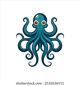 Discover the Vintage Octopus Icon Vector, a bold and detailed design inspired by marine life. Ideal for sea-themed logos, branding, and creative projects