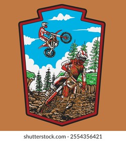 Discover the Vintage Trail Moto Cross Design, a perfect blend of retro style and adrenaline-fueled adventure. Ideal for motocross enthusiasts, this design captures the spirit of classic trail riding!