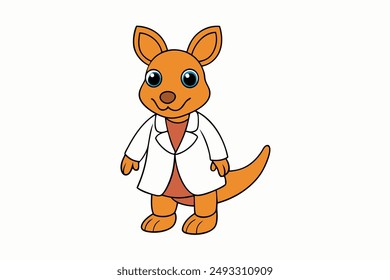 Discover a whimsical kangaroo character transformed into a scientist! This vector illustration brings creativity and charm, perfect for educational projects and wildlife enthusiasts