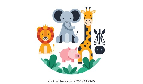 Descubra o maravilhoso mundo dos animais de safári africanos e seus hábitats exploram a selva e a savana juntos
