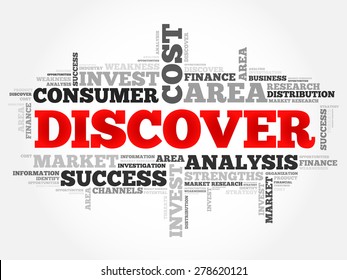DISCOVER word cloud, education concept