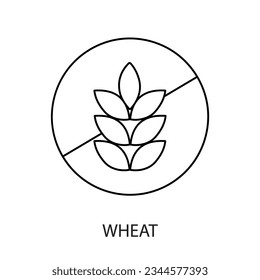 Discover the world of gluten with the Wheat Line Vector Icon, symbolizing the presence of gluten in this versatile grain. Explore the implications of gluten for individuals with dietary.