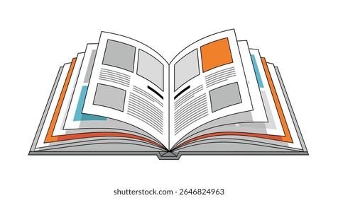 Discover the World of Knowledge Through an Open Book of Pages Featuring Informative Content
