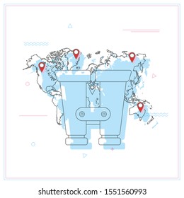 Discover the World.Travel explore concept