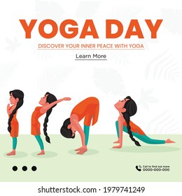 Discover your inner peace with yoga banner template.