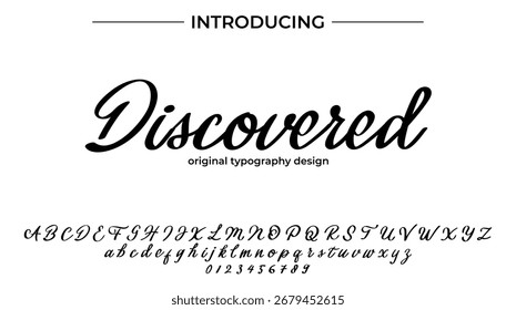 Descoberto - Fonte de script elegante para design manuscrito suave e tipografia criativa
