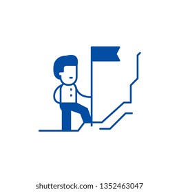 Discoverer line icon concept. Discoverer flat  vector symbol, sign, outline illustration.