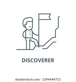 Discoverer vector line icon, linear concept, outline sign, symbol