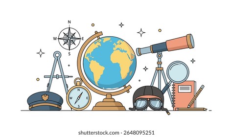 Descobrindo nosso mundo através de ferramentas de exploração e instrumentos científicos