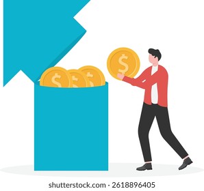 Discovering profits and business opportunities, looking forward to business or career growth, business or entrepreneurial ideas,

