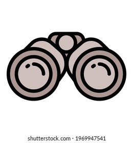 Discovery binoculars icon. Outline Discovery binoculars vector icon for web design isolated on white background