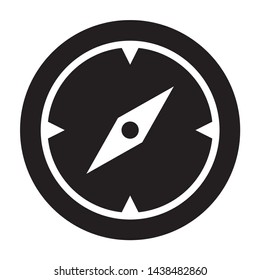 Discovery, compass or navigation flat vector icon for navigational apps and website
