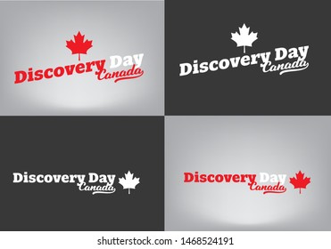 Discovery Day Canada Holiday Logo design concept, Vector EPS