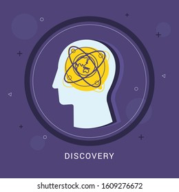 Discovery icon concept with human head