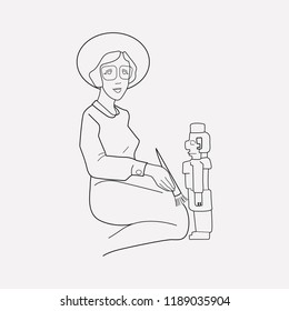 Discovery icon line element. Vector illustration of discovery icon line isolated on clean background for your web mobile app logo design.