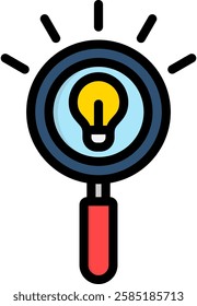 Discovery Icon Lineal Color Vector Illustration