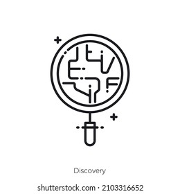 Icono de detección. Diseño de icono de estilo de esquema aislado en fondo blanco