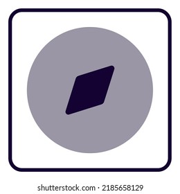 Icono de detección (fondo blanco) ICONO COMPAS de descubrimiento de mapas mundiales