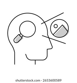 Discovery – Magnifying Glass Representing Exploration and Uncovering Knowledge. Vector Icon