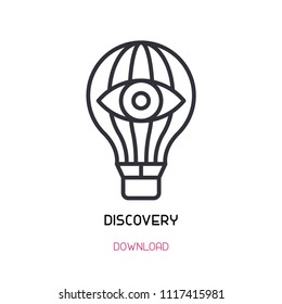 Discovery Outline Modern Simple Vector Icon