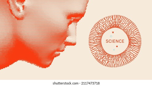 Discovery, studying and learning concept. Brain training. Development of thinking abilities. Time to think. Minimalistic design for business presentations, flyers or posters. 3d vector illustration.