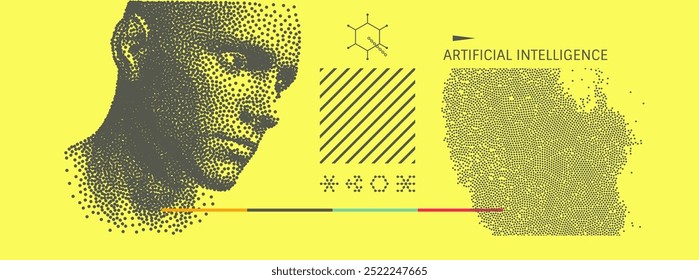 conceito de descoberta, estudo e aprendizagem. Treinamento cerebral. Desenvolvimento de habilidades de pensamento. Hora de pensar. Conjunto de ícones. Coleção de diferentes elementos gráficos. Ilustração vetorial 3d para design. 