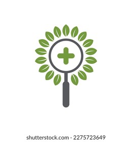 discovery wellness logo, wellness logo, plus sign and leaf elements