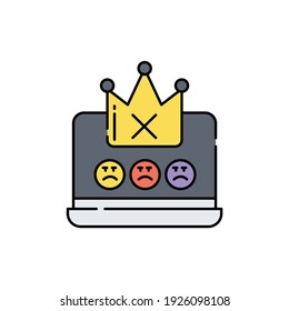 Discredit olor line icon. Pictogram for web page, mobile app, promo.