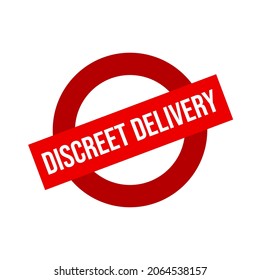 Discreet Delivery Secert Shopping Icon Label Design Vector