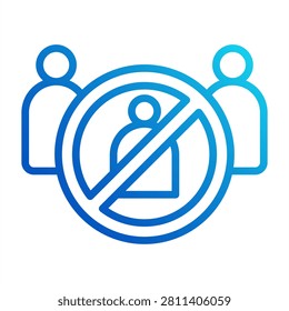 Discrimination Icon - Outline Gradient Icons For Sociology And Education