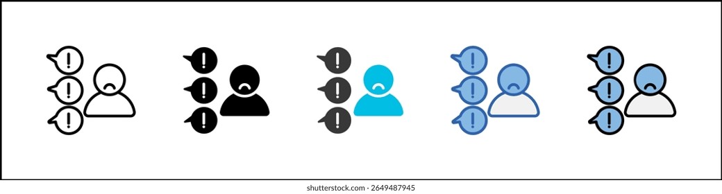 Discrimination Icon Pack Multistyle Illustration